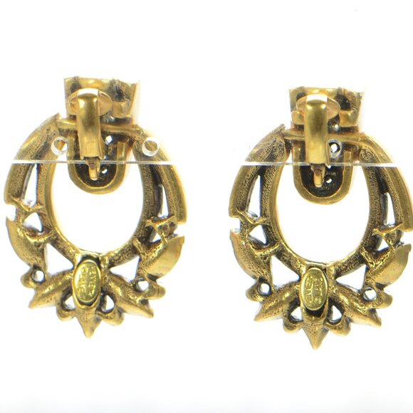 Vintage Kenneth Jay Lane KJL Crystal Clip-on Earrings - Picture 2 of 5